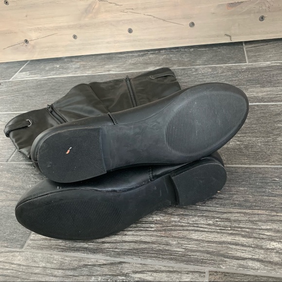 Black Faux Leather Boots - Picture 3 of 5